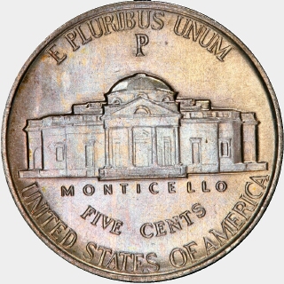1943/2-P  Five Cent reverse