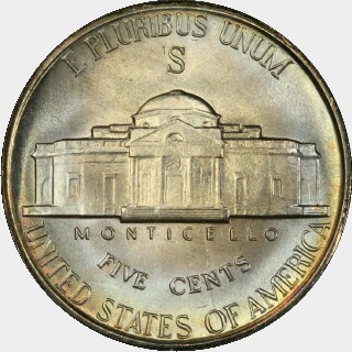 1944-S  Five Cent reverse