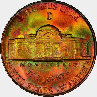 1945-D  Five Cent reverse