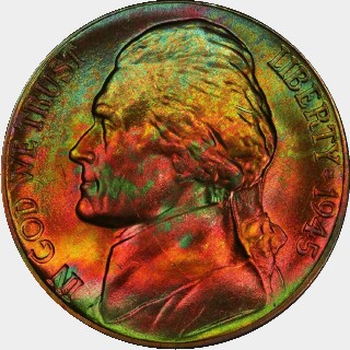 1945-D  Five Cent obverse