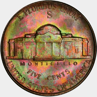 1945-S  Five Cent reverse