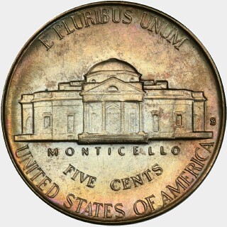 1946-S  Five Cent reverse