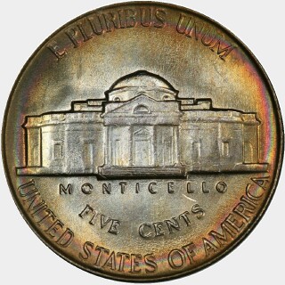 1947  Five Cent reverse