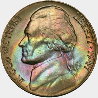 1947  Five Cent obverse