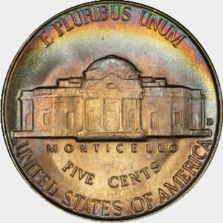 1948-D  Five Cent reverse