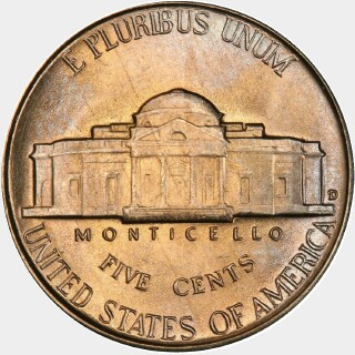 1949-D/S  Five Cent reverse