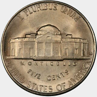 1949-S  Five Cent reverse