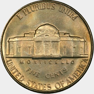 1951  Five Cent reverse