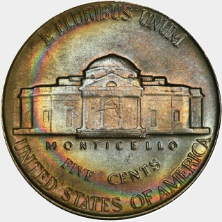 1952  Five Cent reverse