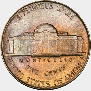1953  Five Cent reverse