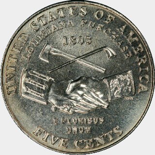 2004-P  Five Cent reverse
