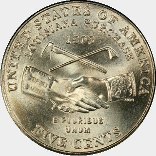 2004-D  Five Cent reverse
