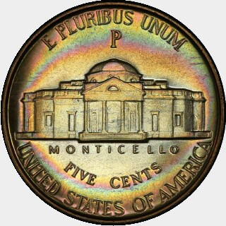 1942-P Proof Five Cent reverse