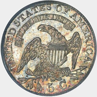 1829 Proof Five Cent reverse