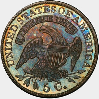 1834 Proof Five Cent reverse