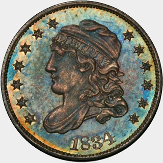 1834 Proof Five Cent obverse