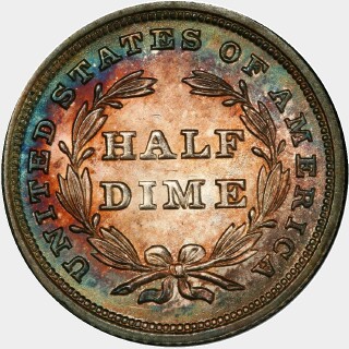 1839  Five Cent reverse