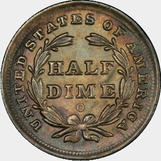 1840-O  Five Cent reverse