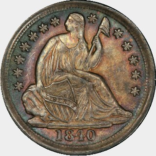 1840-O  Five Cent obverse