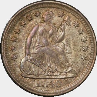 1840-O  Five Cent obverse