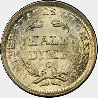 1841-O  Five Cent reverse