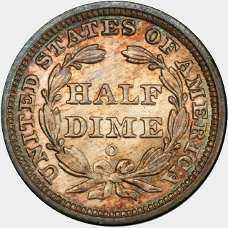 1842-O  Five Cent reverse