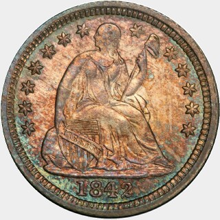 1842-O  Five Cent obverse