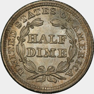 1844  Five Cent reverse