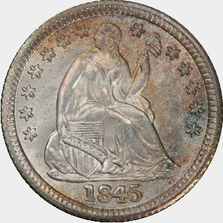 1845  Five Cent obverse