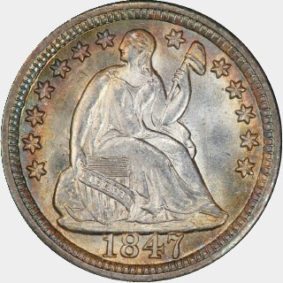 1847  Five Cent obverse