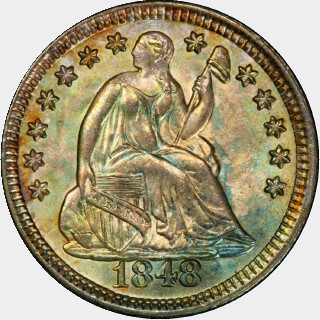 1848  Five Cent obverse