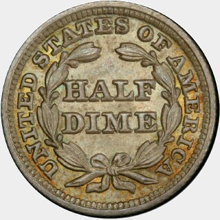 1848  Five Cent reverse