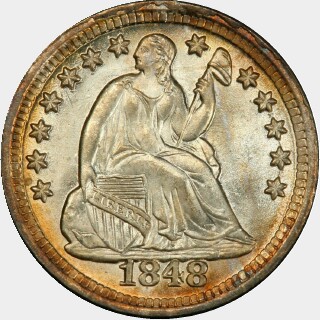 1848-O  Five Cent obverse