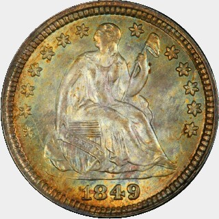 1849  Five Cent obverse