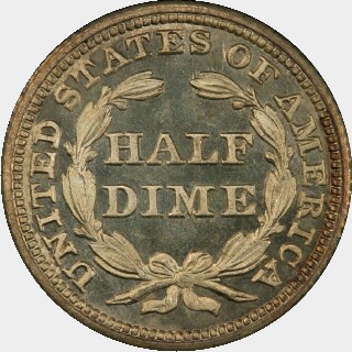 1850  Five Cent reverse