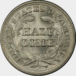 1851  Five Cent reverse