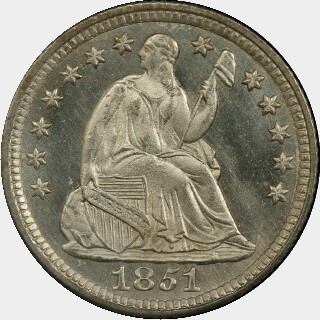 1851  Five Cent obverse