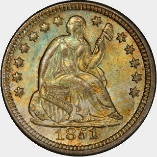 1851-O  Five Cent obverse