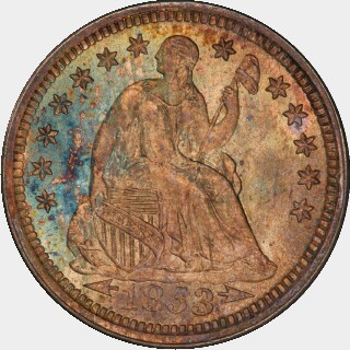 1853  Five Cent obverse