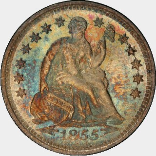 1855-O  Five Cent obverse