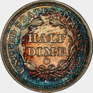 1856-O  Five Cent reverse
