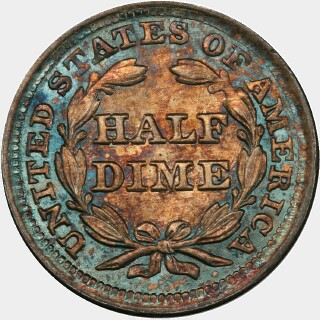 1857  Five Cent reverse