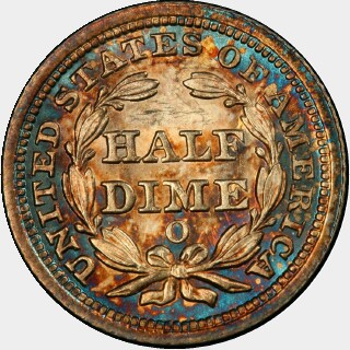 1859-O  Five Cent reverse