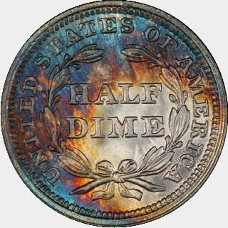 1859  Five Cent reverse