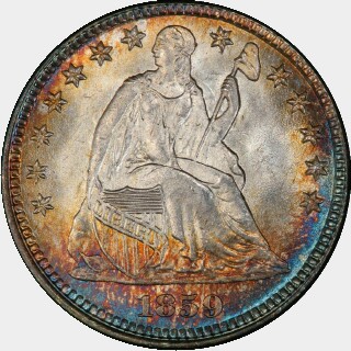 1859  Five Cent obverse