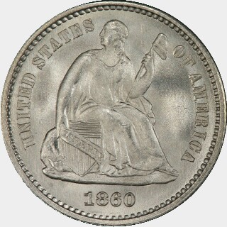 1860  Five Cent obverse