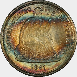 1861  Five Cent obverse
