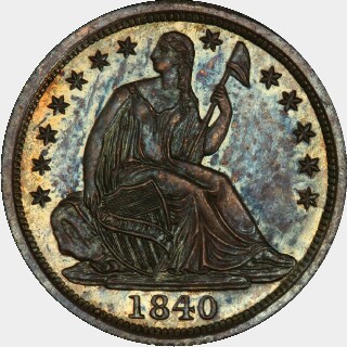 1840 Proof Five Cent obverse