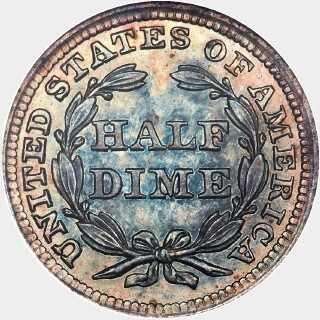 1842 Proof Five Cent reverse