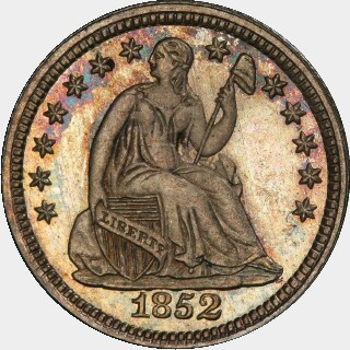 1852 Proof Five Cent obverse